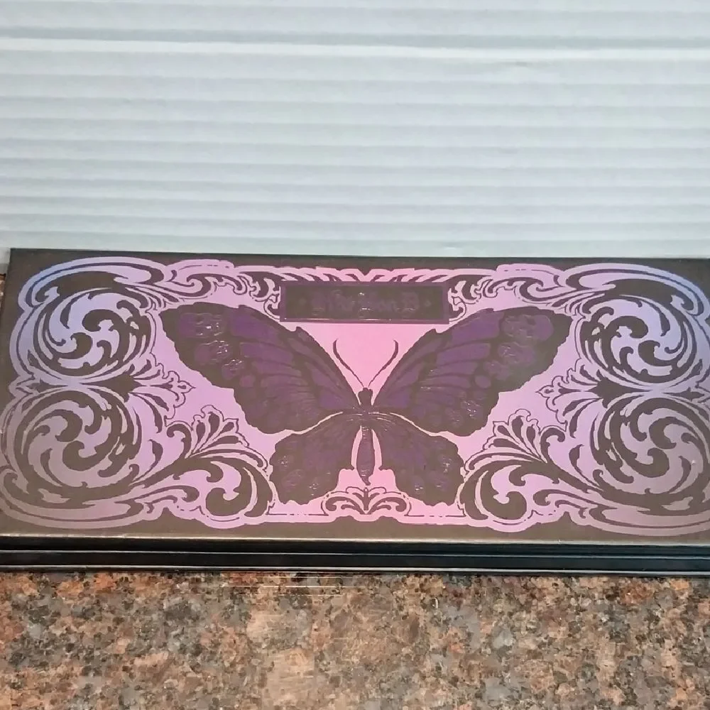 Kat Von D Purple and Pink Butterfly Decorative Box of Eye Shadows...NEW